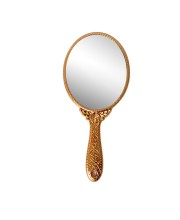 Makeup Plastic Portable Hand Mirror | Compact Handheld Mirror for Travel, Beauty, and Daily Use (Brown) Makeup Plastic Portable Hand Mirror | Compact Handheld Mirror for Travel, Beauty, and Daily Use (Brown)