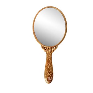 Makeup Plastic Portable Hand Mirror | Compact Handheld Mirror for Travel, Beauty, and Daily Use (Brown) Makeup Plastic Portable Hand Mirror | Compact Handheld Mirror for Travel, Beauty, and Daily Use (Brown)