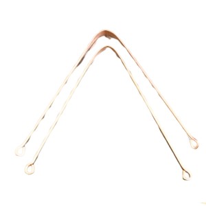 Pure Copper Tongue Cleaner Scraper – 100% Natural Oral Hygiene Tool – Rust-Free, Durable, Eco-Friendly Tongue Scraper for Fresh Breath – Ayurvedic Dental Care for Adults & Kids – 2 Pack