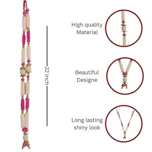 Hitech Sales Artificial Pearl and Bead Decorative Garland Mala for Pooja, Mandir, Home Decor, and Festivals | Multicolor Design with Pendant Hanging