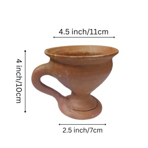 Handcrafted Clay Dhunuchi for Puja – Traditional Terracotta Incense Holder for Religious Rituals & Ceremonies Handcrafted Clay Dhunuchi for Puja – Traditional Terracotta Incense Holder for Religious Rituals & Ceremonies