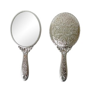 Makeup Plastic Portable Hand Mirror | Compact Handheld Mirror for Travel, Beauty, and Daily Use (Silver) Makeup Plastic Portable Hand Mirror | Compact Handheld Mirror for Travel, Beauty, and Daily Use (Silver)
