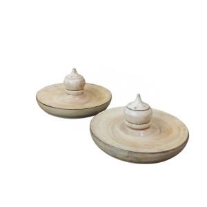 Handcrafted Wooden Dhoop Dani | Traditional Incense Burner with Lid – Natural Finish Handcrafted Wooden Dhoop Dani | Traditional Incense Burner with Lid – Natural Finish
