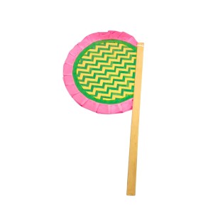 Handmade Bamboo Hand Fan (Hatpakha) – Traditional Hand-Painted Handheld Fan for Cool Air, Home Décor, Festivals & Puja | Eco-Friendly Travel Fan pink (14.5 × 8.2 cm)