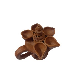 Handicrafts Handmade Traditional Terracotta Pancha Pradeep (Pancha Diya) with Dhoop Stand for Diwali and Puja – Perfect for Home Décor Handicrafts Handmade Traditional Terracotta Pancha Pradeep (Pancha Diya) with Dhoop Stand for Diwali and Puja – Perfect for Home Décor