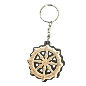 Wooden Wheel Key Chain | Sun Temple Chakra Design Key Ring | Odisha Handicraft Religious Souvenir Gift (wooden wheel keychain) Wooden Wheel Key Chain | Sun Temple Chakra Design Key Ring | Odisha Handicraft Religious Souvenir Gift (wooden wheel keychain)