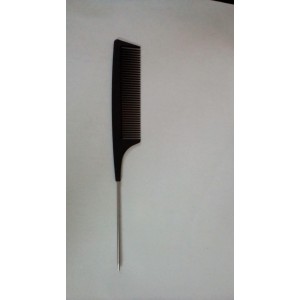 HiTech Sales Professional Hair Tail Carbon Comb Salon Salon Style Cutting Comb Stainless Steel Spiked Hairdressing Anti Static Heat Resistant Design Hair Styling Tool Curly, long Hair & any type Hair Pack of 1 HiTech Sales Professional Hair Tail Carbon Comb Salon Salon Style Cutting Comb Stainless Steel Spiked Hairdressing Anti Static Heat Resistant Design Hair Styling Tool Curly, long Hair & any type Hair Pack of 1