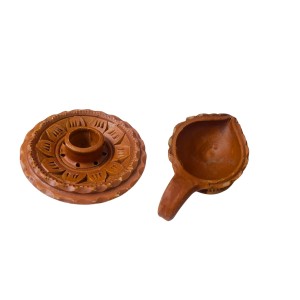Handcrafted Terracotta Dhoop Daani Stand with Diya Pradeep - Traditional Indian Incense Holder & Oil Lamp for Pooja, Meditation, and Home Decor, Religious Rituals Handcrafted Terracotta Dhoop Daani Stand with Diya Pradeep - Traditional Indian Incense Holder & Oil Lamp for Pooja, Meditation, and Home Decor, Religious Rituals