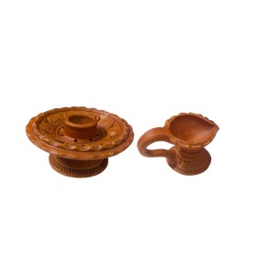 Handcrafted Terracotta Dhoop Daani Stand with Diya Pradeep - Traditional Indian Incense Holder & Oil Lamp for Pooja, Meditation, and Home Decor, Religious Rituals Handcrafted Terracotta Dhoop Daani Stand with Diya Pradeep - Traditional Indian Incense Holder & Oil Lamp for Pooja, Meditation, and Home Decor, Religious Rituals