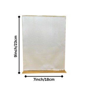 Acrylic Display Stand for Tabletop – Clear Vertical Menu & Sign Holder, Double-Sided Display for Restaurants, Shops, Offices, Events & Photo Frame Use (1 Pc) Acrylic Display Stand for Tabletop – Clear Vertical Menu & Sign Holder, Double-Sided Display for Restaurants, Shops, Offices, Events & Photo Frame Use (1 Pc)