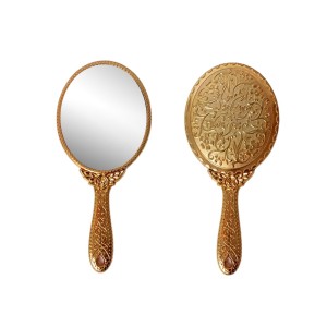 Makeup Plastic Portable Hand Mirror | Compact Handheld Mirror for Travel, Beauty, and Daily Use (Brown) Makeup Plastic Portable Hand Mirror | Compact Handheld Mirror for Travel, Beauty, and Daily Use (Brown)