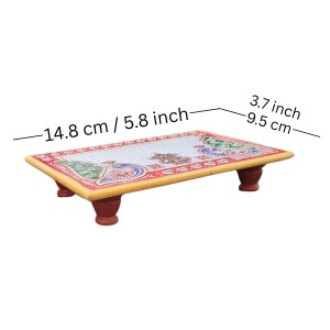 HiTechMart Makrana Marble Rectangular Puja Chowki with Hand-Painted Meenakari & Kundan Work – Decorative Bajot/Singhasan for Home Mandir, Vrat, Festivals, Pooja & Gifting Purpose (1, Rectangular) HiTechMart Makrana Marble Rectangular Puja Chowki with Hand-Painted Meenakari & Kundan Work – Decorative Bajot/Singhasan for Home Mandir, Vrat, Festivals, Pooja & Gifting Purpose (1, Rectangular)