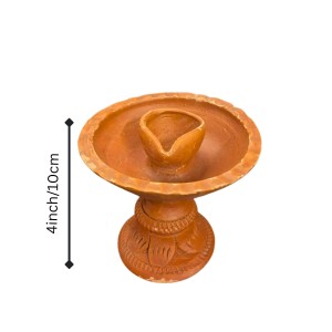 Clay Terracotta Diya for Puja & Diwali | Handmade Earthen Oil Lamp for Home Temple, Festival & Spiritual Décor (23inch/7.5cm) Clay Terracotta Diya for Puja & Diwali | Handmade Earthen Oil Lamp for Home Temple, Festival & Spiritual Décor (23inch/7.5cm)