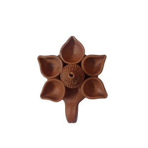 Handicrafts Handmade Traditional Terracotta Pancha Pradeep (Pancha Diya) with Dhoop Stand for Diwali and Puja – Perfect for Home Décor Handicrafts Handmade Traditional Terracotta Pancha Pradeep (Pancha Diya) with Dhoop Stand for Diwali and Puja – Perfect for Home Décor