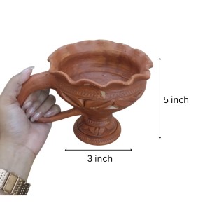 Traditional Dhunuchi Pradeep Clay Incense Burner Puja Diya for Durga Puja Aarti Pooja Decor Traditional Dhunuchi Pradeep Clay Incense Burner Puja Diya for Durga Puja Aarti Pooja Decor