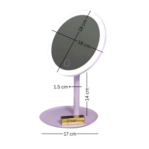 HiTechMart LED Lighted Makeup Mirror – Touch Control, Dimmable Vanity Mirror with Adjustable Stand, 360° Rotation, Rechargeable & Portable for Beauty, Skincare & Grooming HiTechMart LED Lighted Makeup Mirror – Touch Control, Dimmable Vanity Mirror with Adjustable Stand, 360° Rotation, Rechargeable & Portable for Beauty, Skincare & Grooming