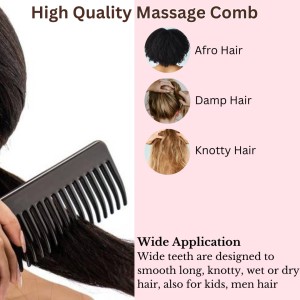 Hi Tech Sales Hair Wide Tooth Comb Detangling Frizz off detangler hair comb for Curly, long Hair & any type Hair, Wet, Dry. Shampoo Comb. Pack of 1 (Violet)