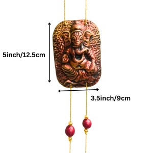 Handcrafted Terracotta Hindu Deity Hanging with Ganesha Design | Decorative Wall Hanging for Home, Entrance & Temple Decor | Traditional Door Hanging | Copper Finish Ornament Handcrafted Terracotta Hindu Deity Hanging with Ganesha Design | Decorative Wall Hanging for Home, Entrance & Temple Decor | Traditional Door Hanging | Copper Finish Ornament
