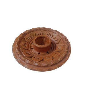 Handcrafted Terracotta Padma (Lotus) Incense Stick/Agarbatti Holder – Pooja Decor & Room Fragrance Enhancer