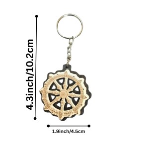 Wooden Wheel Key Chain | Sun Temple Chakra Design Key Ring | Odisha Handicraft Religious Souvenir Gift (wooden wheel keychain) Wooden Wheel Key Chain | Sun Temple Chakra Design Key Ring | Odisha Handicraft Religious Souvenir Gift (wooden wheel keychain)