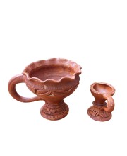 Traditional Dhunuchi Pradeep Clay Incense Burner Puja Diya for Durga Puja Aarti Pooja Decor Traditional Dhunuchi Pradeep Clay Incense Burner Puja Diya for Durga Puja Aarti Pooja Decor