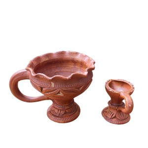 Traditional Dhunuchi Pradeep Clay Incense Burner Puja Diya for Durga Puja Aarti Pooja Decor Traditional Dhunuchi Pradeep Clay Incense Burner Puja Diya for Durga Puja Aarti Pooja Decor