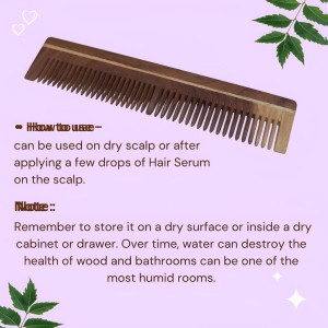 Hi Tech Sales Wooden Comb/Kangi for Hair Growth, Hair fall & Dandruff Control (Handcrafted Designer Comb For Men & Women) Hair Scalp Massager | 4 Combo