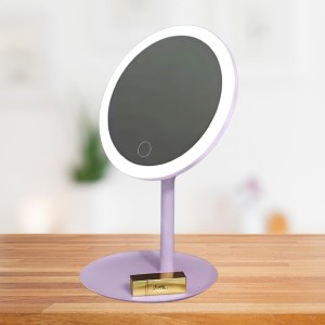 HiTechMart LED Lighted Makeup Mirror – Touch Control, Dimmable Vanity Mirror with Adjustable Stand, 360° Rotation, Rechargeable & Portable for Beauty, Skincare & Grooming HiTechMart LED Lighted Makeup Mirror – Touch Control, Dimmable Vanity Mirror with Adjustable Stand, 360° Rotation, Rechargeable & Portable for Beauty, Skincare & Grooming