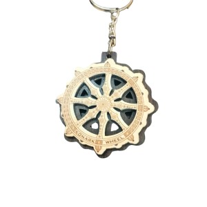 Wooden Wheel Key Chain | Sun Temple Chakra Design Key Ring | Odisha Handicraft Religious Souvenir Gift (wooden wheel keychain) Wooden Wheel Key Chain | Sun Temple Chakra Design Key Ring | Odisha Handicraft Religious Souvenir Gift (wooden wheel keychain)