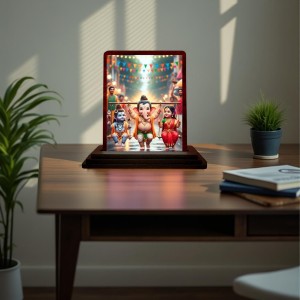 Car Desk/Table Top Lord Ganesha And Shiva Parvathi Wooden Photo Stand 3x4 Inches, Compact & Stylish Spiritual Display For Car, Home & Office (Pack Of 1) (F14380) Car Desk/Table Top Lord Ganesha And Shiva Parvathi Wooden Photo Stand 3x4 Inches, Compact & Stylish Spiritual Display For Car, Home & Office (Pack Of 1) (F14380)