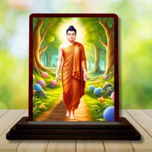 Car Desk/Table Top God Buddha Wooden Photo Stand 3x4 Inches, Compact & Stylish Spiritual Display For Car, Home & Office (Pack Of 1) (F14570) Car Desk/Table Top God Buddha Wooden Photo Stand 3x4 Inches, Compact & Stylish Spiritual Display For Car, Home & Office (Pack Of 1) (F14570)