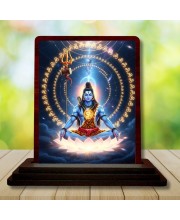 Car Desk/Table Top Lord Shiva Wooden Photo Stand 3x4 Inches, Compact & Stylish Spiritual Display For Car, Home & Office (Pack Of 1) (F14378) Car Desk/Table Top Lord Shiva Wooden Photo Stand 3x4 Inches, Compact & Stylish Spiritual Display For Car, Home & Office (Pack Of 1) (F14378)