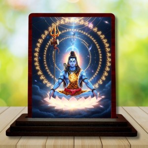 Car Desk/Table Top Lord Shiva Wooden Photo Stand 3x4 Inches, Compact & Stylish Spiritual Display For Car, Home & Office (Pack Of 1) (F14378) Car Desk/Table Top Lord Shiva Wooden Photo Stand 3x4 Inches, Compact & Stylish Spiritual Display For Car, Home & Office (Pack Of 1) (F14378)
