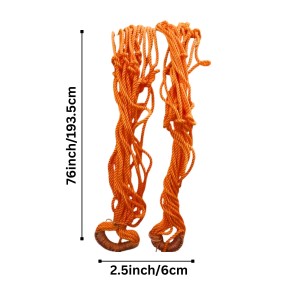 Durable Orange Rope Net with Hammock Swing Hanging Net Mesh Sleeping Bed | Strong Nylon Outdoor, Sports, Garden or Decorative Use | Heavy Duty Multipurpose Rope Mesh (Orange) Durable Orange Rope Net with Hammock Swing Hanging Net Mesh Sleeping Bed | Strong Nylon Outdoor, Sports, Garden or Decorative Use | Heavy Duty Multipurpose Rope Mesh (Orange)