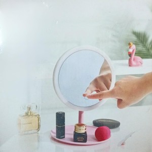 HiTechMart LED Lighted Makeup Mirror – Touch Control, Dimmable Vanity Mirror with Adjustable Stand, 360° Rotation, Rechargeable & Portable for Beauty, Skincare & Grooming HiTechMart LED Lighted Makeup Mirror – Touch Control, Dimmable Vanity Mirror with Adjustable Stand, 360° Rotation, Rechargeable & Portable for Beauty, Skincare & Grooming