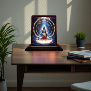 Car Desk/Table Top Lord Shiva Wooden Photo Stand 3x4 Inches, Compact & Stylish Spiritual Display For Car, Home & Office (Pack Of 1) (F14378) Car Desk/Table Top Lord Shiva Wooden Photo Stand 3x4 Inches, Compact & Stylish Spiritual Display For Car, Home & Office (Pack Of 1) (F14378)