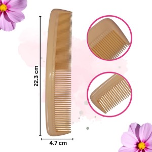 Hi Tech Sales Grooming Hair Combs for Men and Women Wide Tooth Comb Detangling Frizz off detangler hair comb for Curly, long Hair & any type Hair, Wet, Dry. Shampoo Comb. Pack of 1 (Beige)