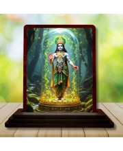 Car Desk/Table Top Lord Krishna Wooden Photo Stand 3x4 Inches, Compact & Stylish Spiritual Display For Car, Home & Office (Pack Of 1) (F14392) Car Desk/Table Top Lord Krishna Wooden Photo Stand 3x4 Inches, Compact & Stylish Spiritual Display For Car, Home & Office (Pack Of 1) (F14392)