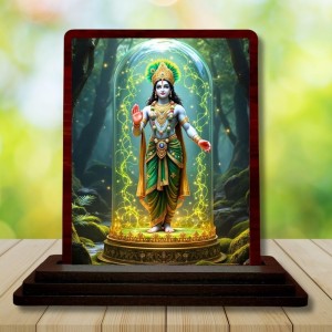Car Desk/Table Top Lord Krishna Wooden Photo Stand 3x4 Inches, Compact & Stylish Spiritual Display For Car, Home & Office (Pack Of 1) (F14392) Car Desk/Table Top Lord Krishna Wooden Photo Stand 3x4 Inches, Compact & Stylish Spiritual Display For Car, Home & Office (Pack Of 1) (F14392)