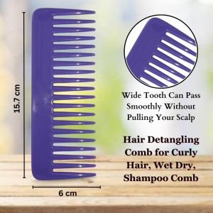 Hi Tech Sales Hair Wide Tooth Comb Detangling Frizz off detangler hair comb for Curly, long Hair & any type Hair, Wet, Dry. Shampoo Comb. Pack of 1 (Violet)