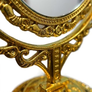 Vintage Oval Tabletop Mirror with Ornate Golden Frame – Classic Decorative Vanity Mirror, Rotating Double-Sided Design for Makeup & Dressing Vintage Oval Tabletop Mirror with Ornate Golden Frame – Classic Decorative Vanity Mirror, Rotating Double-Sided Design for Makeup & Dressing