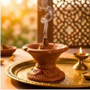 Handmade Terracotta Dhoop Dani for Puja | Clay Incense Burner for Dhoop | Traditional Mitti Dhoop Stand for Home Temple & Mandir Handmade Terracotta Dhoop Dani for Puja | Clay Incense Burner for Dhoop | Traditional Mitti Dhoop Stand for Home Temple & Mandir