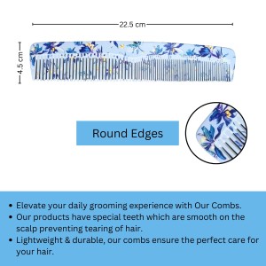 Hitech Sales Elegant Floral Design Comb – Perfect Hair Accessory for Stylish Women – Durable, Lightweight, and Chic (2)