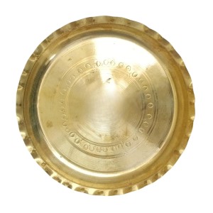 HiTechMart Small 14 x14 cm Brass Puja Thali for Temple and Home, Traditional Decorative Plate for Puja, Aarti, and Rituals HiTechMart Small 14 x14 cm Brass Puja Thali for Temple and Home, Traditional Decorative Plate for Puja, Aarti, and Rituals