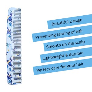 Hitech Sales Elegant Floral Design Comb – Perfect Hair Accessory for Stylish Women – Durable, Lightweight, and Chic (2)