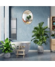 Hitech Sales Oval Wall Mounted Mirror 29.5 x 39 cm Modern Decorative Mirror for Bathroom, Living Room, or Bedroom (Vertical & Horizontal Use) Hitech Sales Oval Wall Mounted Mirror 29.5 x 39 cm Modern Decorative Mirror for Bathroom, Living Room, or Bedroom (Vertical & Horizontal Use)