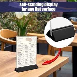 Clear Acrylic Photo Frame Stand | Transparent Crystal Photo Holder for Table & Desk Display | Modern Minimalist Picture Frame for Home, Office & Tabletop Photo Stand (5x7 size).