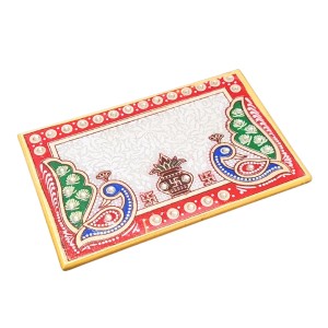 HiTechMart Makrana Marble Rectangular Puja Chowki with Hand-Painted Meenakari & Kundan Work – Decorative Bajot/Singhasan for Home Mandir, Vrat, Festivals, Pooja & Gifting Purpose (1, Rectangular) HiTechMart Makrana Marble Rectangular Puja Chowki with Hand-Painted Meenakari & Kundan Work – Decorative Bajot/Singhasan for Home Mandir, Vrat, Festivals, Pooja & Gifting Purpose (1, Rectangular)