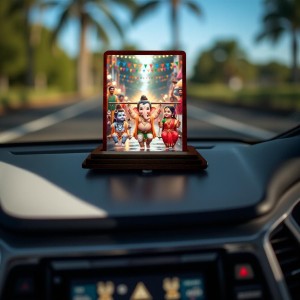 Car Desk/Table Top Lord Ganesha And Shiva Parvathi Wooden Photo Stand 3x4 Inches, Compact & Stylish Spiritual Display For Car, Home & Office (Pack Of 1) (F14380) Car Desk/Table Top Lord Ganesha And Shiva Parvathi Wooden Photo Stand 3x4 Inches, Compact & Stylish Spiritual Display For Car, Home & Office (Pack Of 1) (F14380)