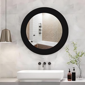 Sleek Round Bathroom/Basin Mirror | Wall Mounted Mirror for Home, Bedroom and Bathroom Reflective Surface | Ideal for Modern Bathrooms (12X16) Sleek Round Bathroom/Basin Mirror | Wall Mounted Mirror for Home, Bedroom and Bathroom Reflective Surface | Ideal for Modern Bathrooms (12X16)